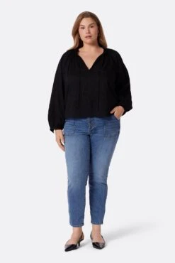 Joie Ogdine Long Sleeve Cotton Top -Joie Shop TP05055I8903 CAV 1