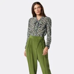 Joie Eldridge Tie Neck Cotton Top -Joie Shop TP05163B9163 CAVM 2 DPA