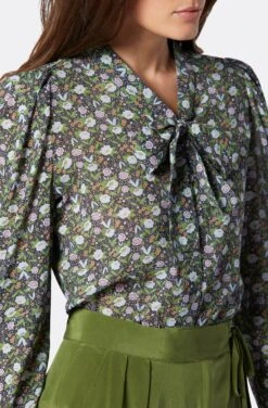 Joie Eldridge Tie Neck Cotton Top -Joie Shop TP05163B9163 CAVM 6