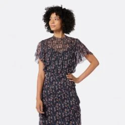 Joie Madison Short Sleeve Silk Top -Joie Shop TP051649127 CAVM 2 DPA