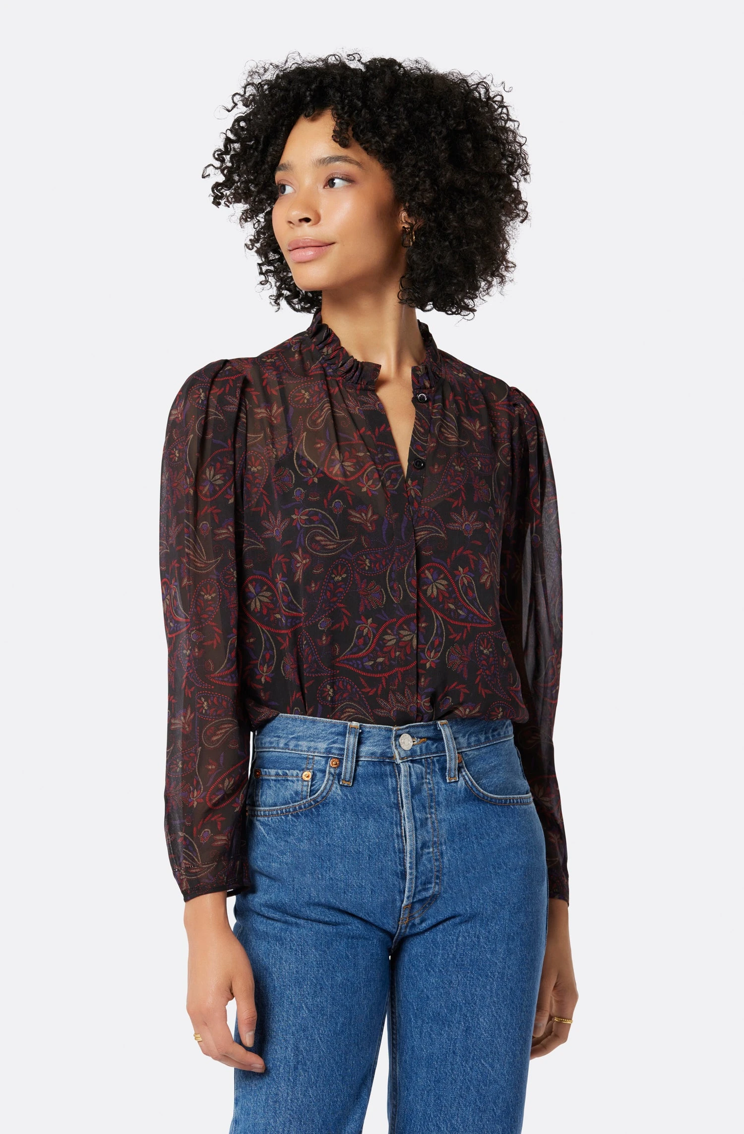 Joie Delancey Long Sleeve Silk Top 3 Joie Delancey Long Sleeve Silk Top