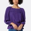 Joie Asseline Long Sleeve Silk Top 2 Joie Asseline Long Sleeve Silk Top -Joie Shop TP053557881 ACAI 2