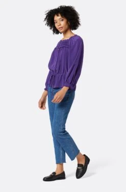 Joie Asseline Long Sleeve Silk Top -Joie Shop TP053557881 ACAI 3