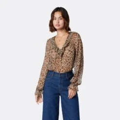 Joie Veron Long Sleeve Silk Top -Joie Shop TP053669137 BSNM 2 DPA