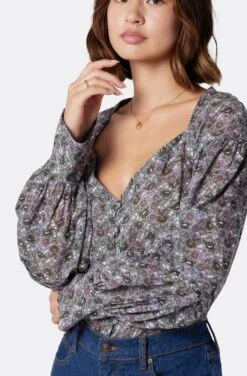 Joie Talma Long Sleeve Cotton Top -Joie Shop TP05369B9163 MSLM 6